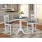 International Concepts Round 30 in Rd Ped Gathering Ht Table, 2 Emily Stools, White/Heather Gray, 30 W, 30 L, 35.1 in H K05-30RT-6B-S6172-2 - alternate 2